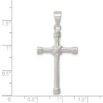 Sterling Silver Polished Cross Pendant - Image 3
