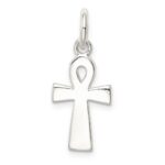 Sterling Silver Black Enamel Cross Pendant - Image 4