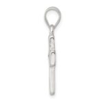 Sterling Silver Rhodium-plated Enameled Mustard Seed Cross Pendant - Image 2