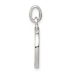 Sterling Silver White CZ Letter O Initial Pendant - Image 2