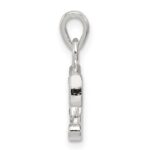 Sterling Silver CZ Letter C Initial Pendant - Image 2