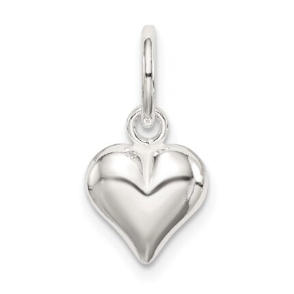 Sterling Silver Puff Heart Charm