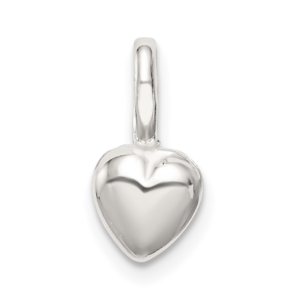 QC6723.jpg Sterling Silver Puffed Heart Charm - Image 1