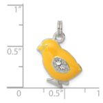 Sterling Silver Preciosa Crystal Enameled Yellow Baby Chick Charm - Image 3
