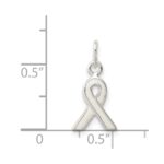 Sterling Silver White Enameled Awareness Charm - Image 3