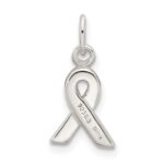 Sterling Silver Purple Enameled Awareness Charm - Image 4