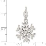 Sterling Silver Polished Snowflake Charm - Image 3