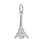 Sterling Silver Rhodium-plated Eiffel Tower Charm - Image 5
