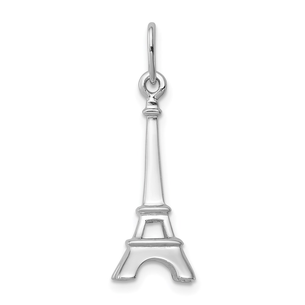 QC6904.jpg Sterling Silver Rhodium-plated Eiffel Tower Charm - Image 1