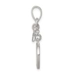 Sterling Silver Polished Luck & Horseshoe Pendant - Image 2
