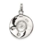 Sterling Silver Rhodium-plated CZ Enamel Hat Charm - Image 4