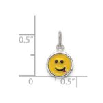 Sterling Silver Enameled Emotion Face Charm - Image 3