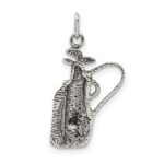 Sterling Silver Antiqued Golf Clubs w/Bag Charm - Image 4