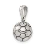 Sterling Silver Antiqued Soccer Ball Pendant - Image 5