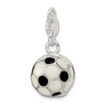 Sterling Silver Enameled Soccer Ball Charm - Image 5