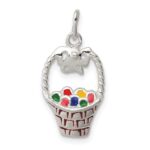 Sterling Silver Enameled Easter Basket