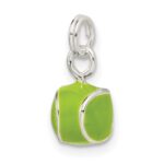 Sterling Silver Green Enameled Tennis Ball Charm - Image 5