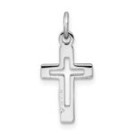 Sterling Silver Platinum-plated Cross Pendant - Image 3