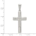 Sterling Silver Polished Cross Pendant - Image 3