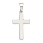 Sterling Silver Polished Cross Pendant - Image 4