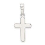 Sterling Silver Polished Cross Pendant - Image 4