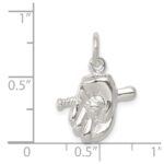 Sterling Silver Baseball Glove & Bat Charm - Image 4