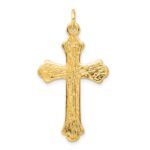Sterling Silver Gold-tone Polished and D/C  Cross Pendant - Image 3
