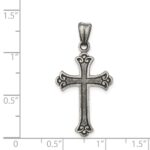 Sterling Silver Antiqued Cross Pendant - Image 3