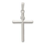 Sterling Silver Polished INRI Cross Pendant