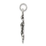 Sterling Silver Antiqued Crucifix Charm - Image 2