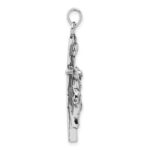 Sterling Silver Antiqued Crucifix Charm - Image 2