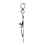 Sterling Silver Antiqued Crucifix Charm - Image 2