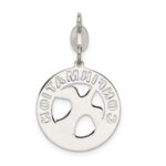 Sterling Silver Polished Confirmation Dove Charm - Image 4