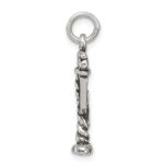 Sterling Silver Antiqued Menorah Charm - Image 2
