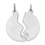 Sterling Silver Platinum-plated & Gold-plated Polished Mizpah 2-piece Penda - Image 4