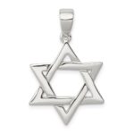 Sterling Silver Polished Star of David Pendant