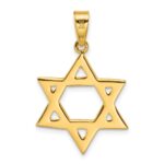 Sterling Silver Gold-tone Polished Star Of David Pendant - Image 3
