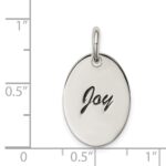 Sterling Silver Polished Enamel Joy Pendant - Image 3
