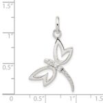 Sterling Silver With CZ Dragonfly Pendant - Image 3