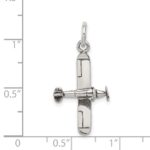 Sterling Silver Antiqued Airplane Charm - Image 4