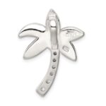 Sterling Silver Rhod-pltd CZ Blue Inlay Created Opal Palm Tree Slide - Image 4