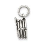 Sterling Silver Antiqued Drum Charm - Image 2