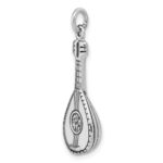 Sterling Silver Antiqued 3D Mandolin Charm - Image 5