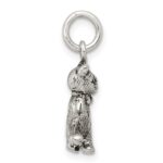 Sterling Silver Antiqued Cat Charm - Image 2