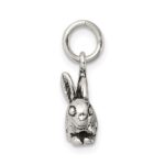 Sterling Silver Antiqued Rabbit Charm - Image 2