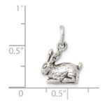 Sterling Silver Antiqued Rabbit Charm - Image 4