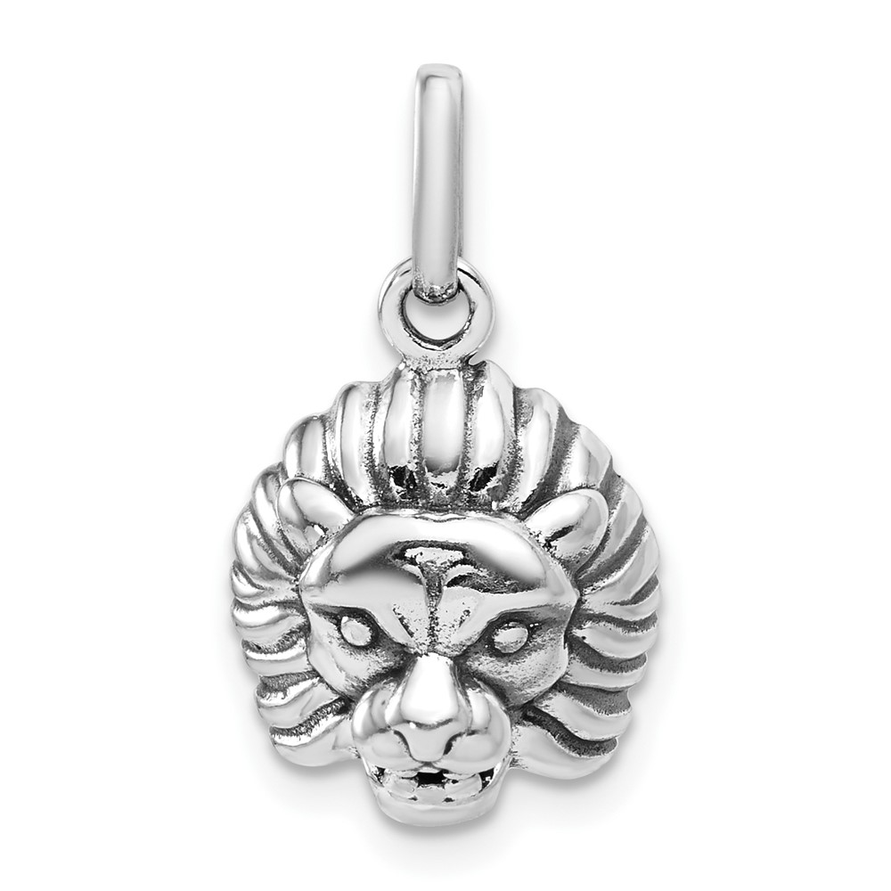 QC7871.jpg Sterling Silver Antiqued Lion Charm - Image 1