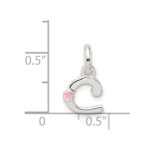 Sterling Silver Letter C with Enamel Pendant - Image 3