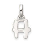 Sterling Silver Letter H with Enamel Pendant - Image 3