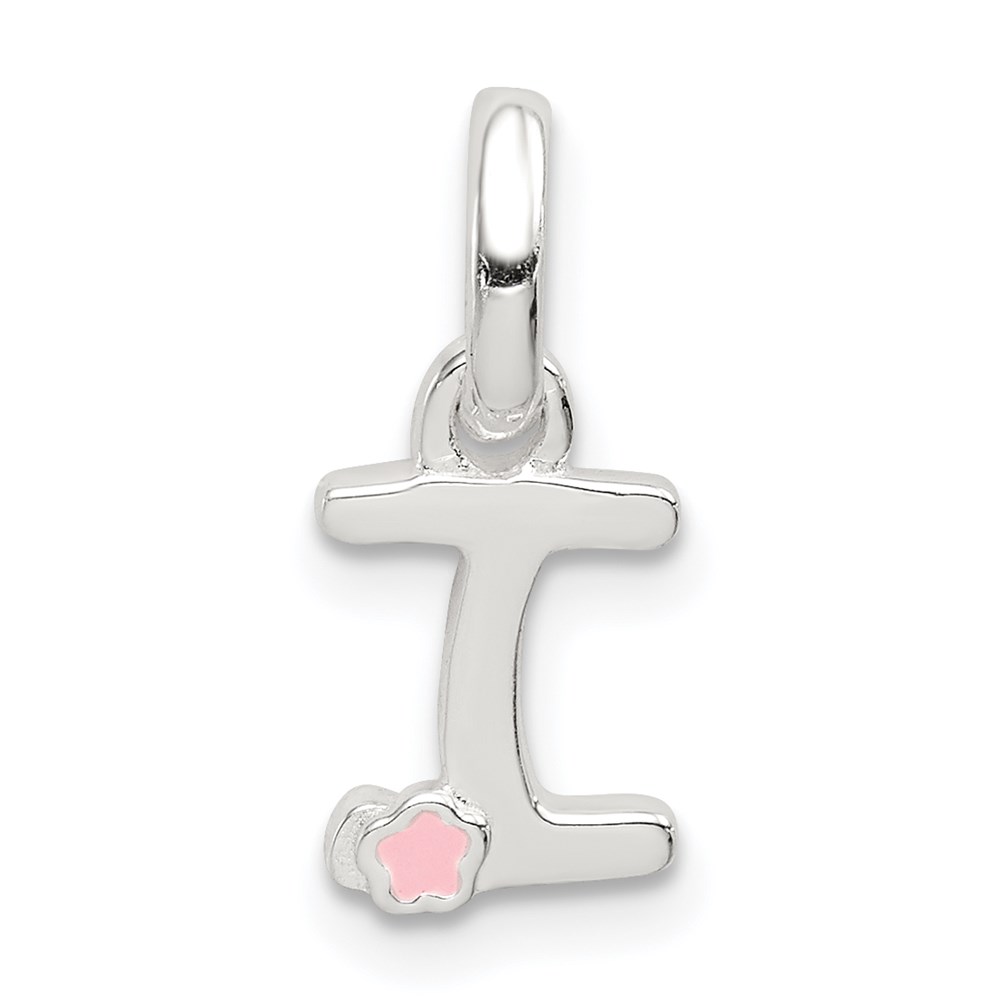 QC7935I.jpg Sterling Silver Letter I with Enamel Pendant - Image 1